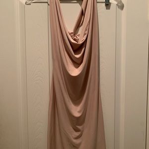Nude halter dress